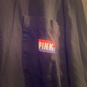 Pink women’s long sleeve campus tee. Size medium.